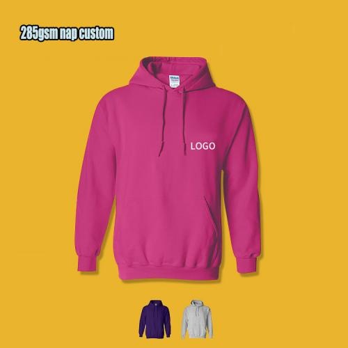 Factory 285gsm Custom screen print men high quality blank hoodies        